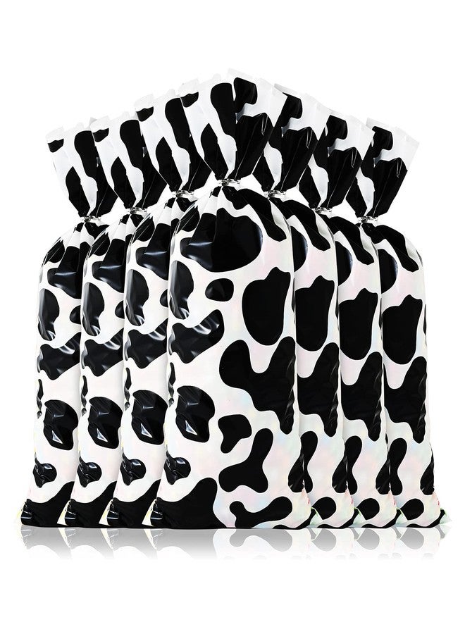 Lecferrarc 100 Pcs Cow Print Treat Bags Cow Cellophane Candy Bags Farm Animal Party Favors with Twist Ties for Birthday Party Supplies - Image 4